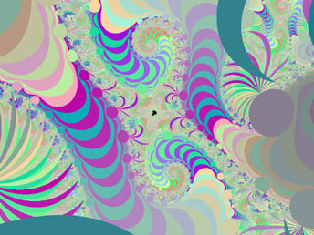 Magnification of Seahorse Valley on Mandelbrot Fractal Butterfly - click to enlarge